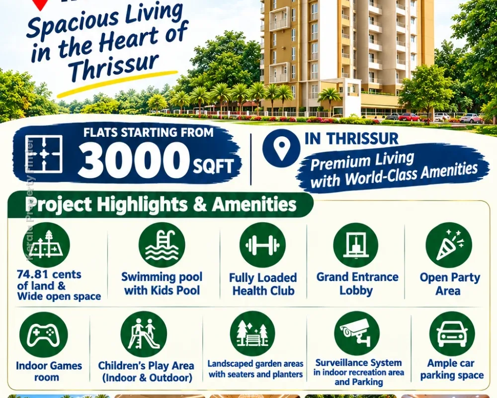 PREMIUM FLATS FOR SALE IN THRISSUR! - Residential in Thrissur, Thrissur
